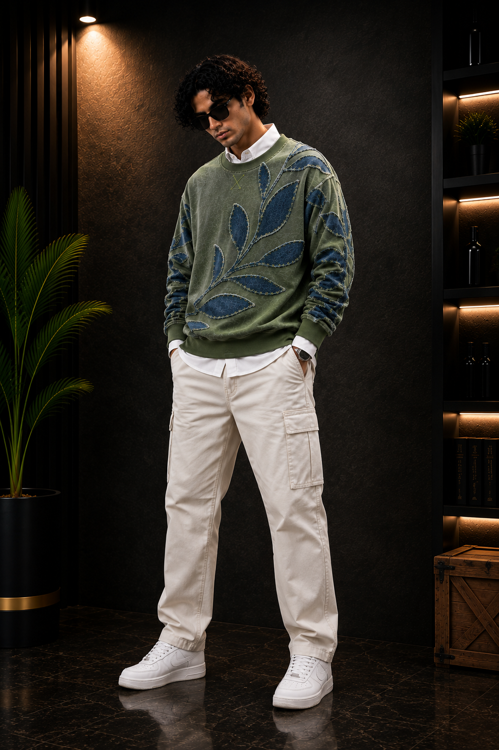 X Premium Botanical Denim T-Shirt