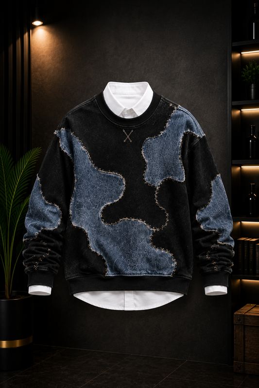 X Premium Denim Patch T-Shirt
