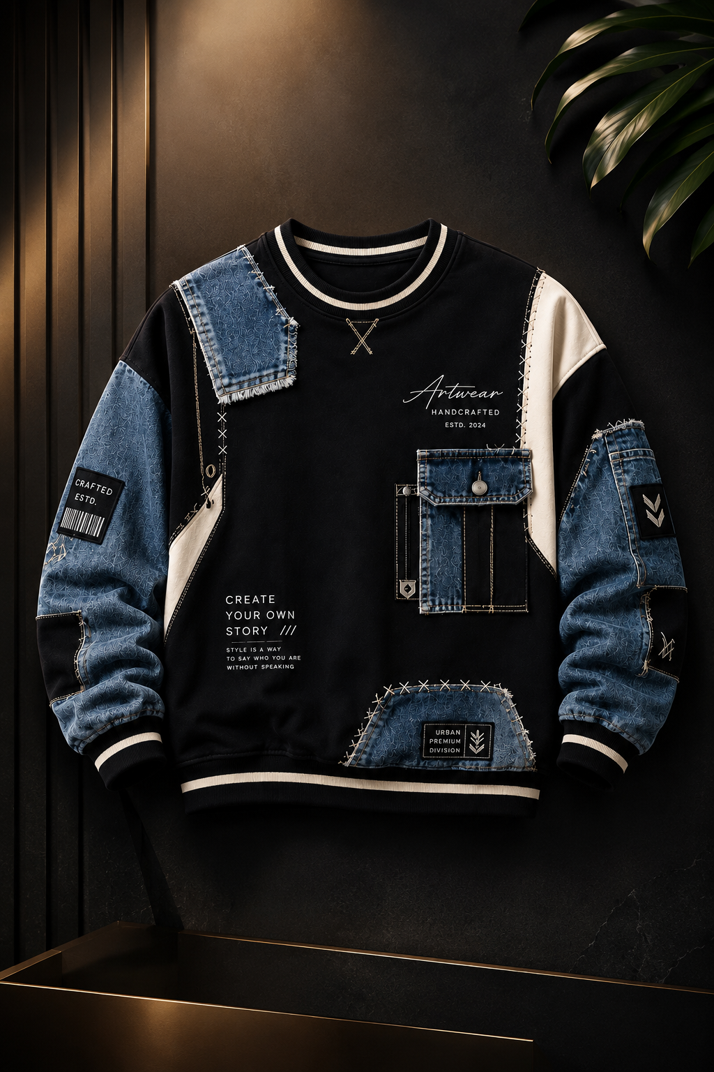 X Premium Denim Utility T-Shirt
