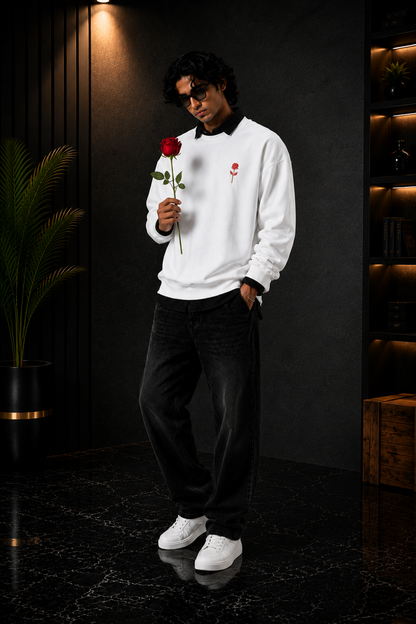 X Premium Rose Embroidered T-Shirt