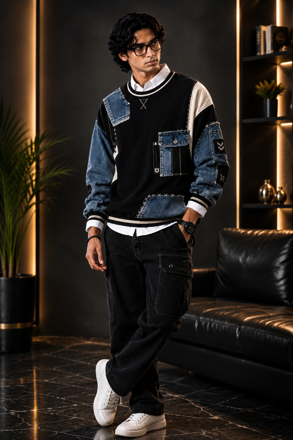 X Premium Denim Utility T-Shirt