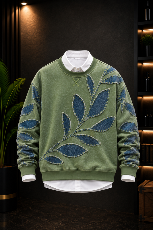 X Premium Botanical Denim T-Shirt