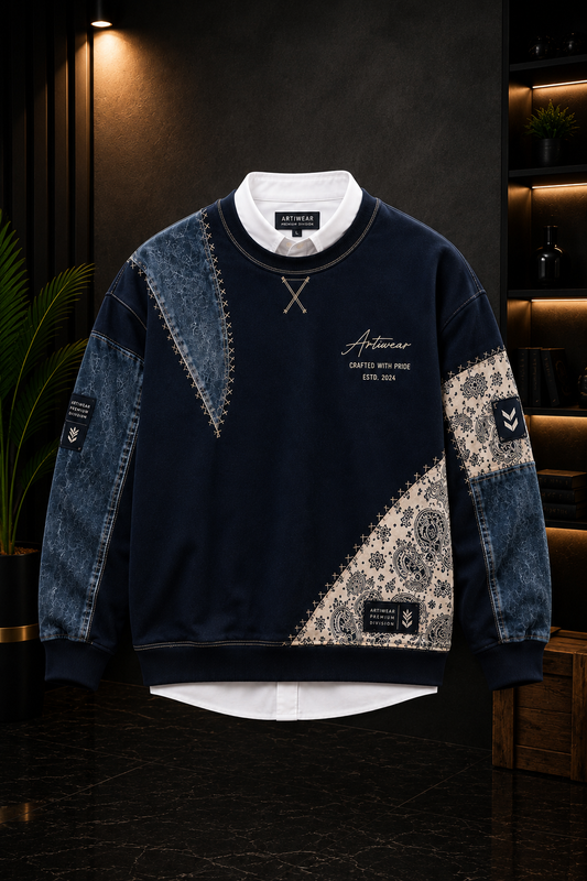 X Premium Denim Paisley T-Shirt